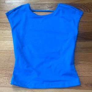Open Back Blue Shirt size small